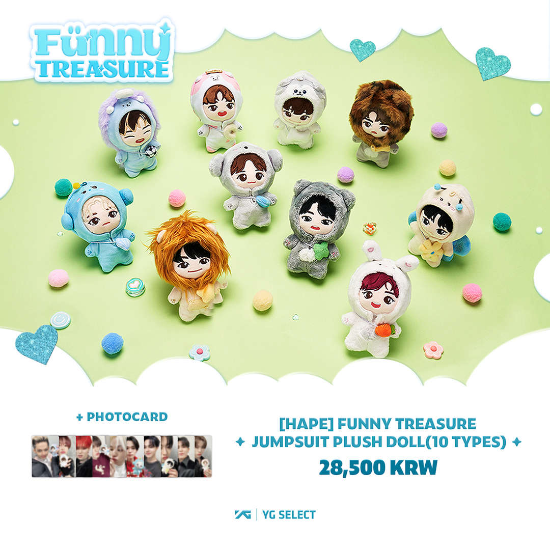 FUNNY TREASURE JUMPSUIT 10CM ぬいぐるみ フォトカードイベント