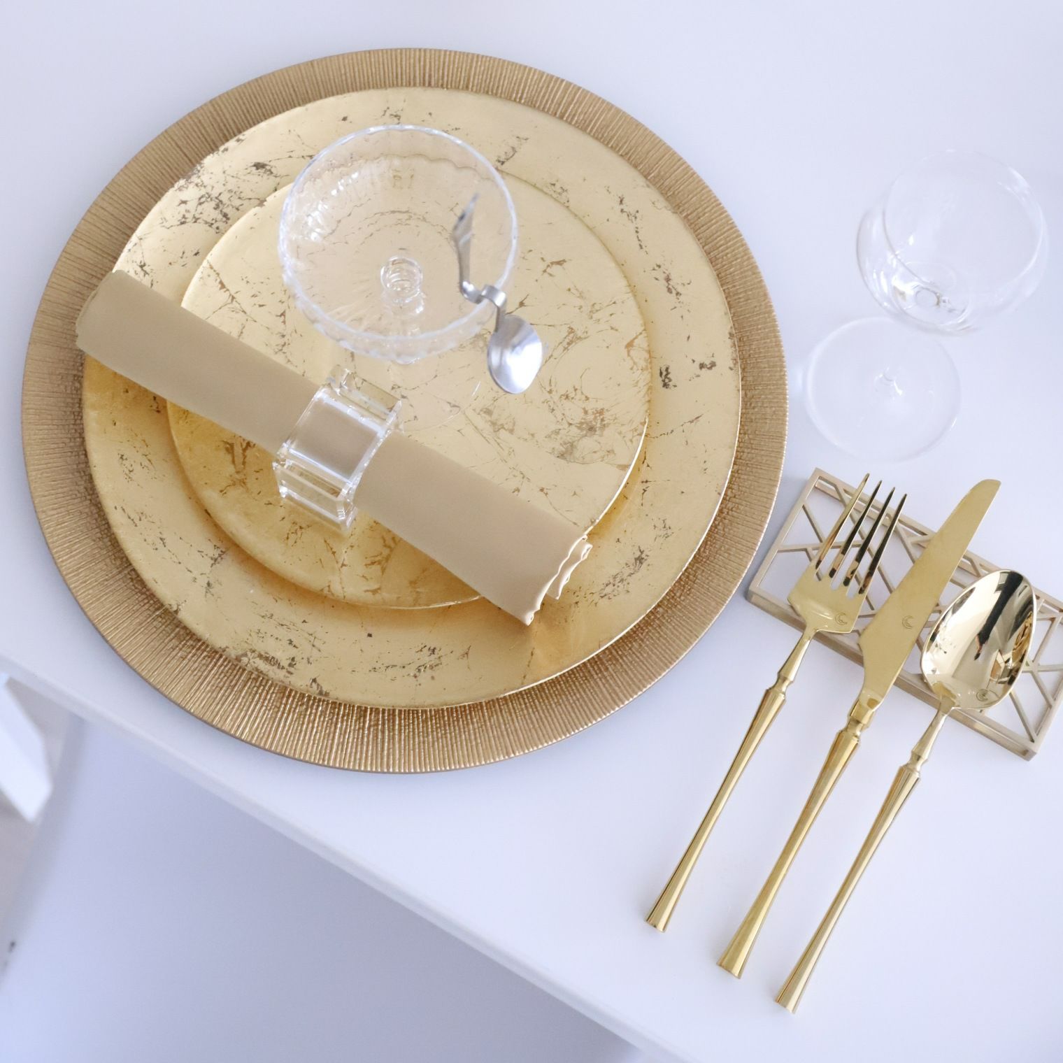 モダンラティス柄カトラリーレスト ナプキンリング｜M苦楽園