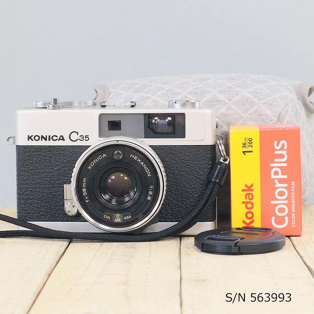 中古】【送料無料】【保証付 】KONICA C35 初期型 S/N 860006（ケース