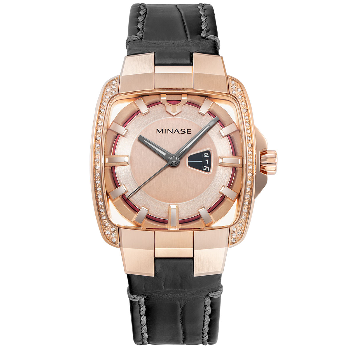 HORIZON Mid レザー – 石留め（ダイヤモンド）[VM06-L10PDD-KBK] - MINASE