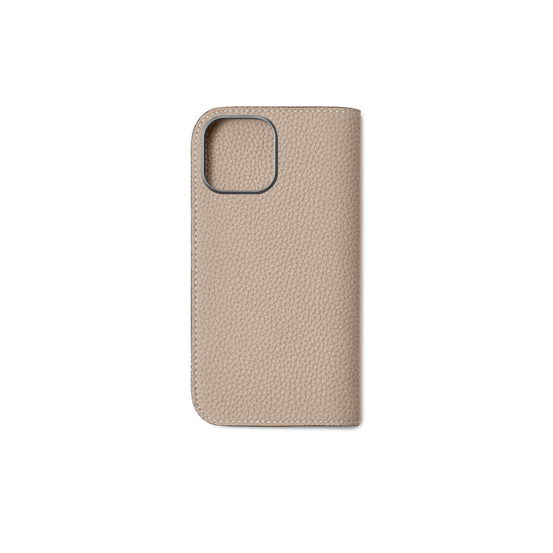 ダイアリーケース(iPhone 16) シュリンクレザー グレージュ – MINIMAL