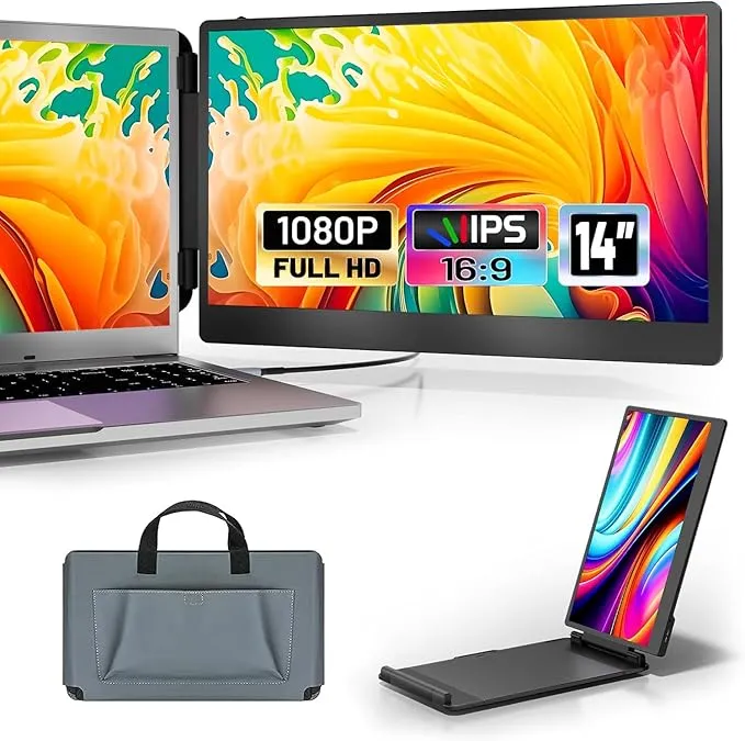 LivElect - LivElect 14インチ ノートパソコン モニター ダブル