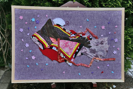 縮緬で作る紫式部: minoriのアートギャラリー