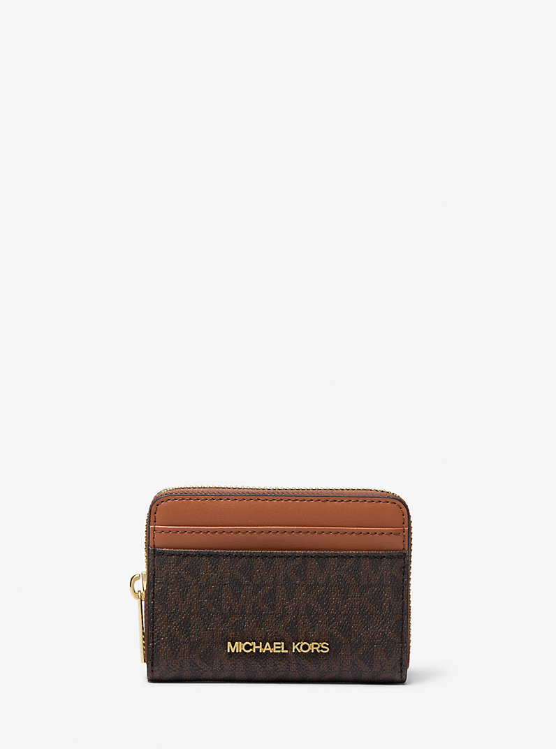 Jet Set Travel Medium Logo Zip-Around Card Case in BROWN - Sale