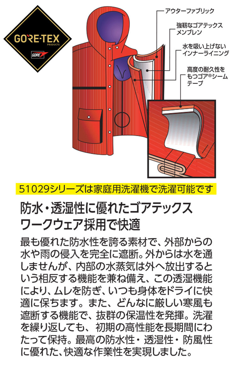 作業服 作業着 防水 旭蝶 ゴアテックス GORE-TEX レインジャケット