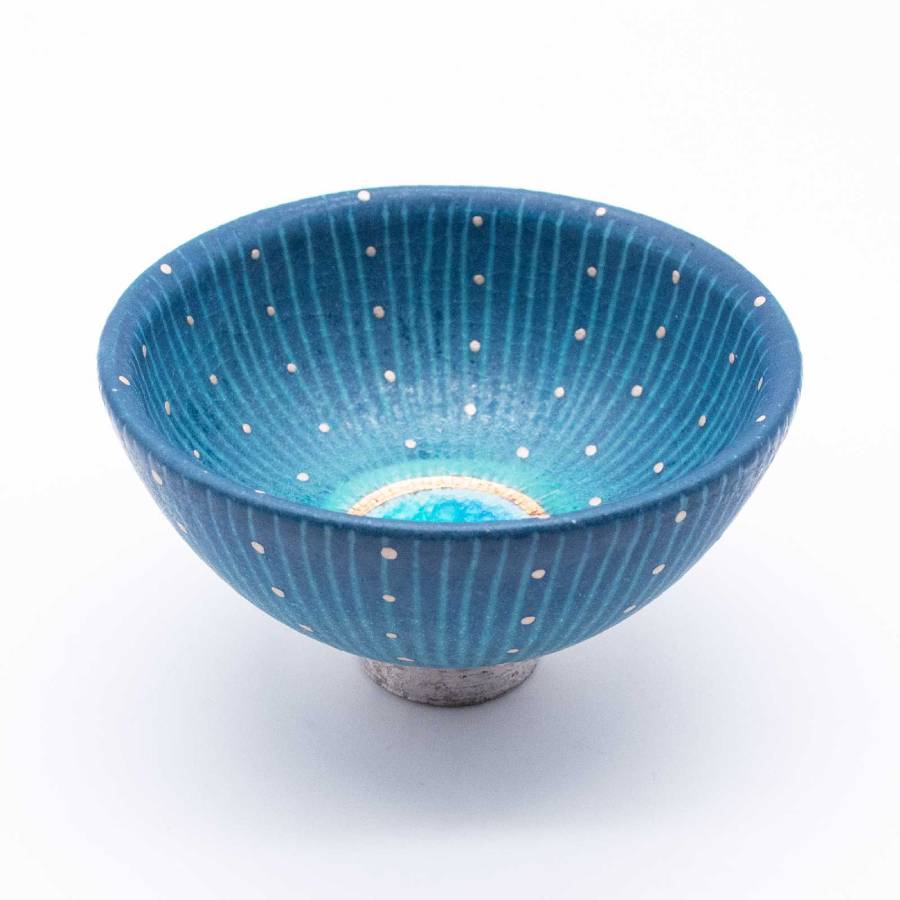 飯沼耕市 ＞ 酒盃 色彩碧釉 星空 藍 | 茨城県笠間市 | 三越伊勢丹