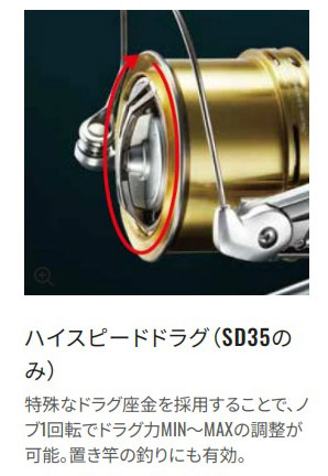シマノ (SHIMANO) 【30%OFF】 即納！ 18 サーフリーダー CI4+ SD 35