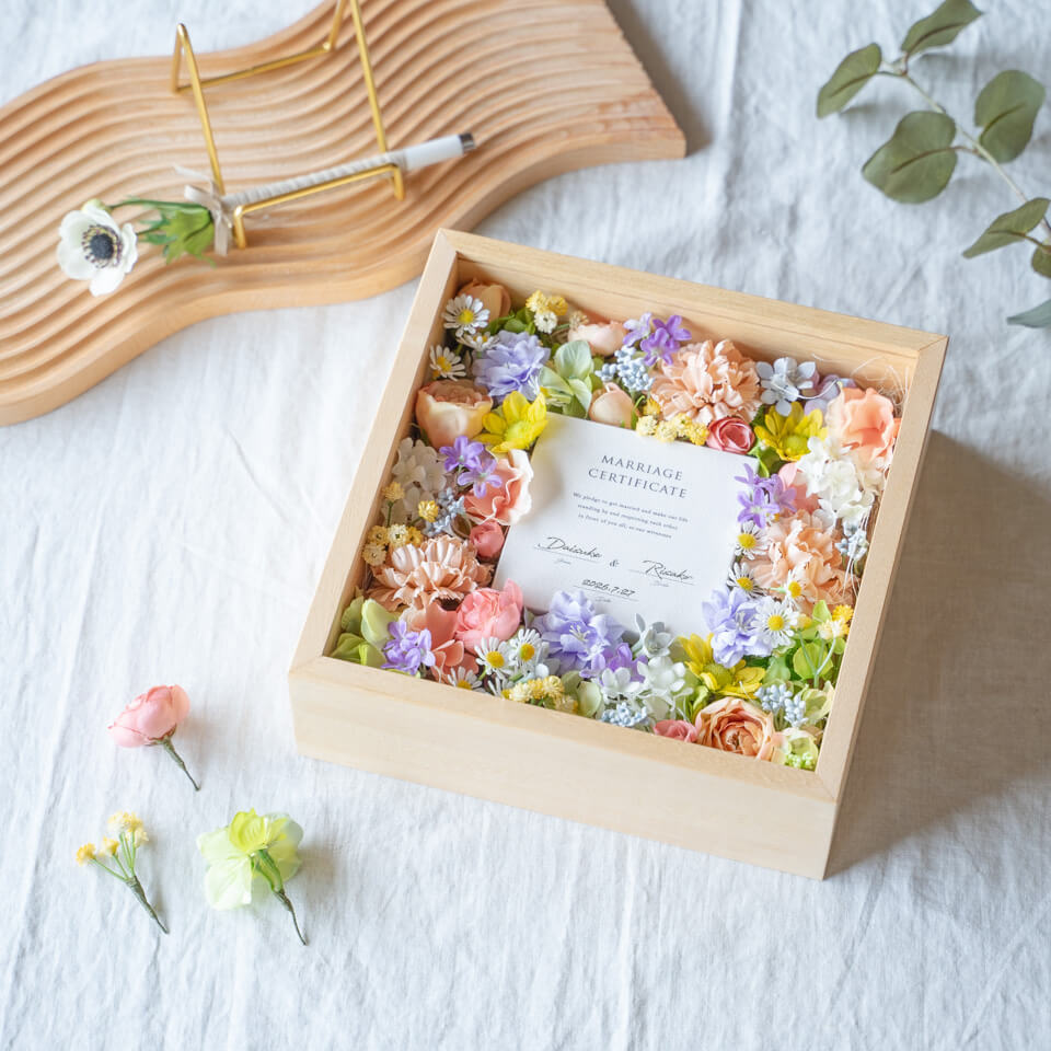 ゲスト参加型結婚証明書｜キャンバスタイプ（キャンディカラー