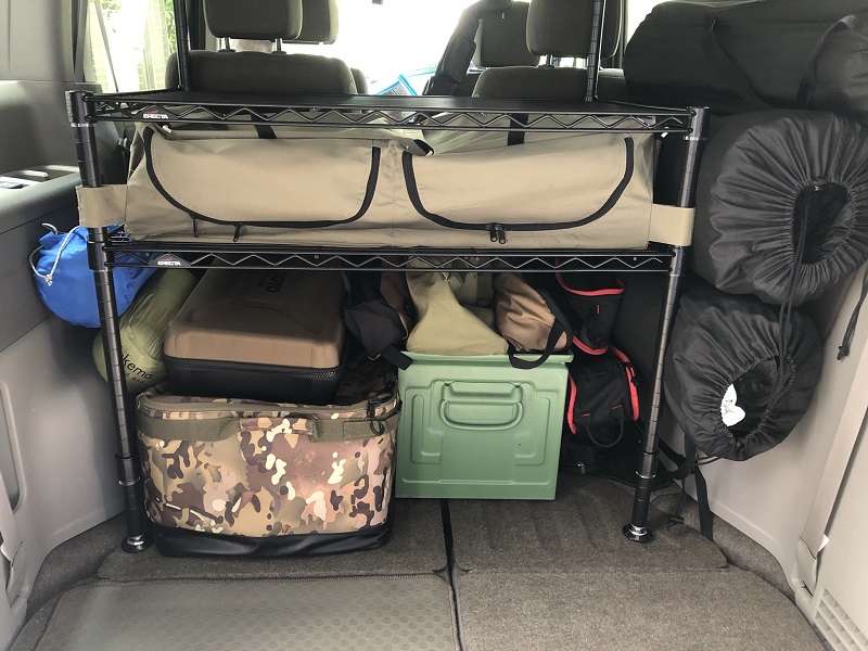 ホームエレクターでミニバン（ステップワゴン）の荷室ラックを作成