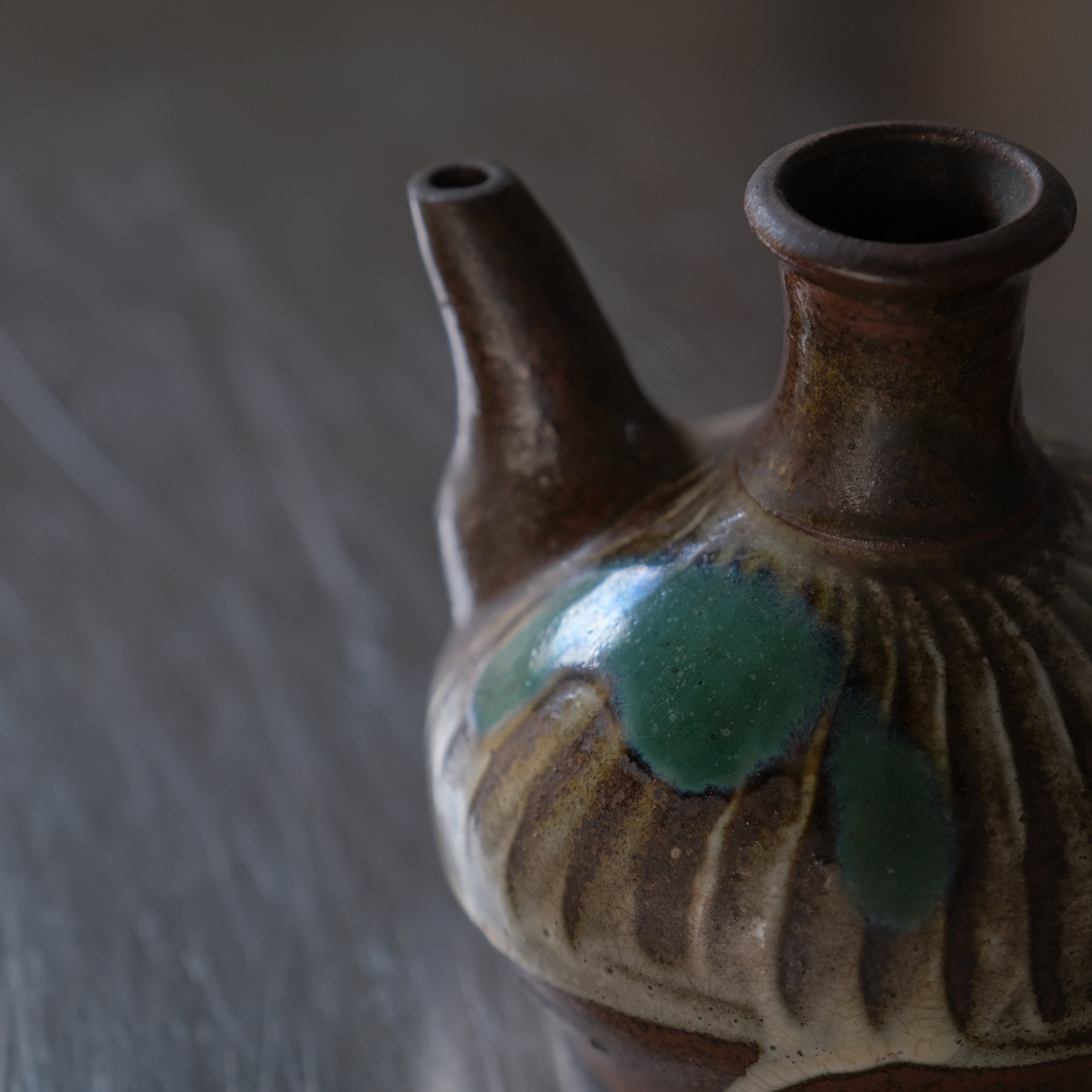 小石原焼 太田熊雄 扁壺 花瓶 民藝 民芸 ※海外発送の場合、木箱