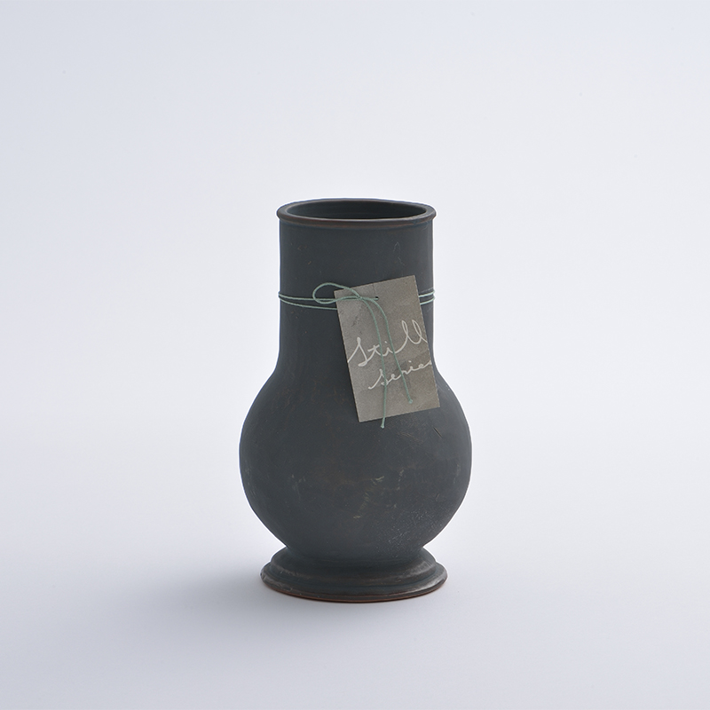 flower vase [藍墨茶] | MISHIM POTTERY CREATION