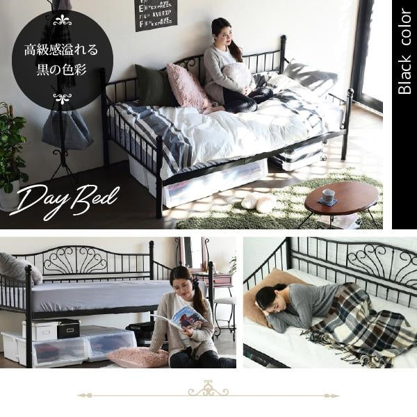デイベッド ベッドフレーム ロートアイアン シングル ベッド 幅 200