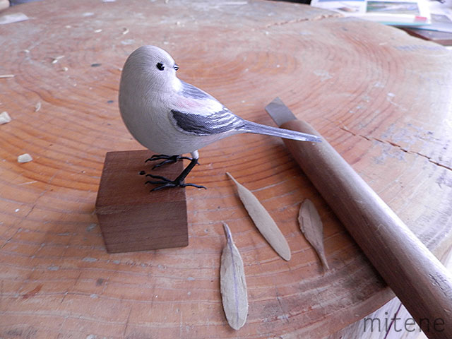 バードカービング シマエナガ – mitene