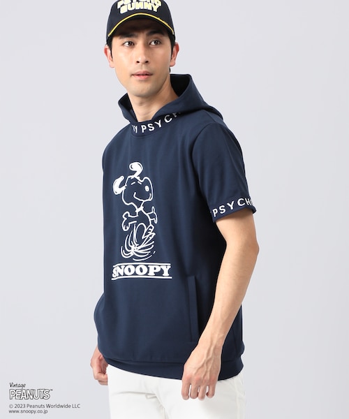 GOLF] Psychobunny × PEANUTSコラボ半袖 フーディ｜サイコバニーの