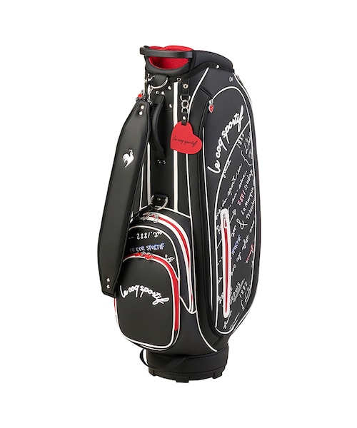 〇ブラックトリコデザイン キャディバッグ オリジナルネームプレート