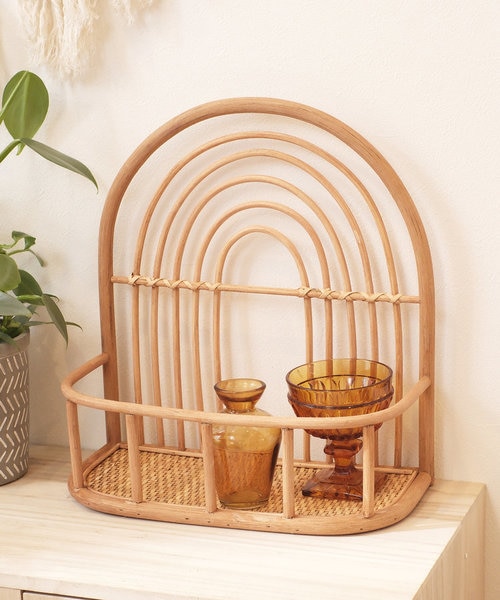 ラタンアーチディスプレイラック／マクラメとラタン｜サリュの通販