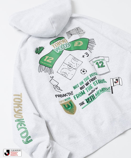 J.LEAGUE × FREAK'S STORE 別注SUPPORTERS ZIP HOODIE【東京ヴェルディ