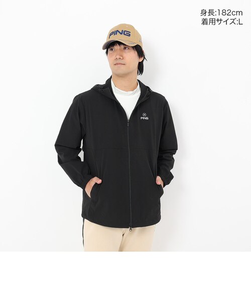 ピン（PING）ゴルフウェア アウター ナイロンリップ フーディー