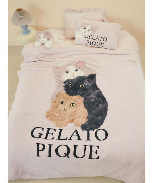 Sleep】CAT3柄 ジャガードマルチカバー｜ジェラートピケの通販｜&mall