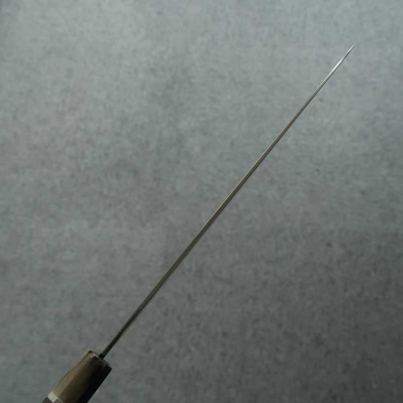 酔心 SUISIN 白鋼 本焼 和牛刀 総鏡面仕上げ 黒檀八角銀線一本柄