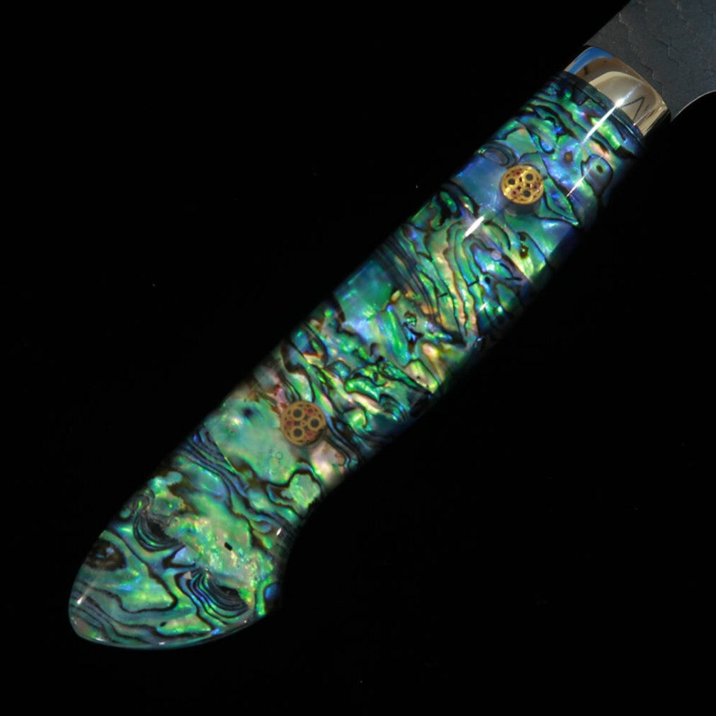 二唐刃物製造所 NIGARA 切付牛刀 SG2 黒打鎚目 螺鈿柄 (210mm) – 三浦