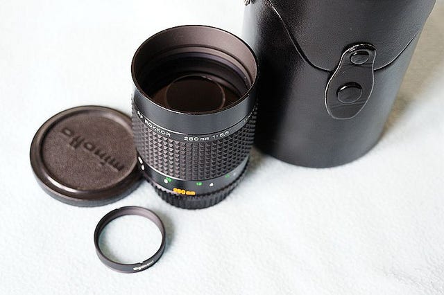 Minolta RF Rokkor 250mm F5.6 — The Smallest Reflex Lens | by LI