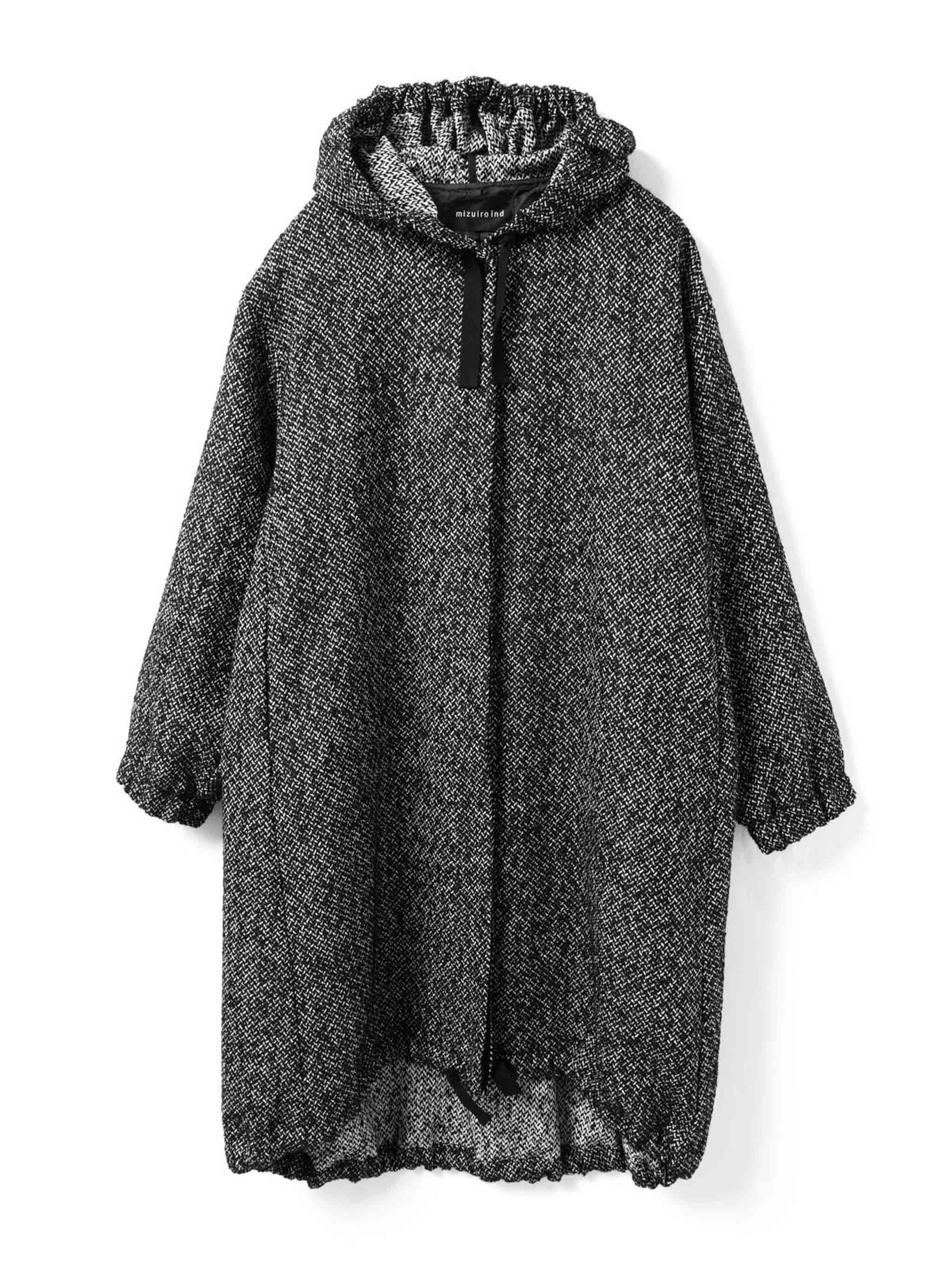 wool blend hooded CT | 3-270058 – mizuiro ind
