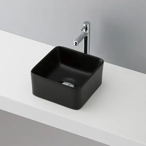 角型手洗いボウル kuro B195｜おしゃれな洗面ボウル(洗面器)通販サイト