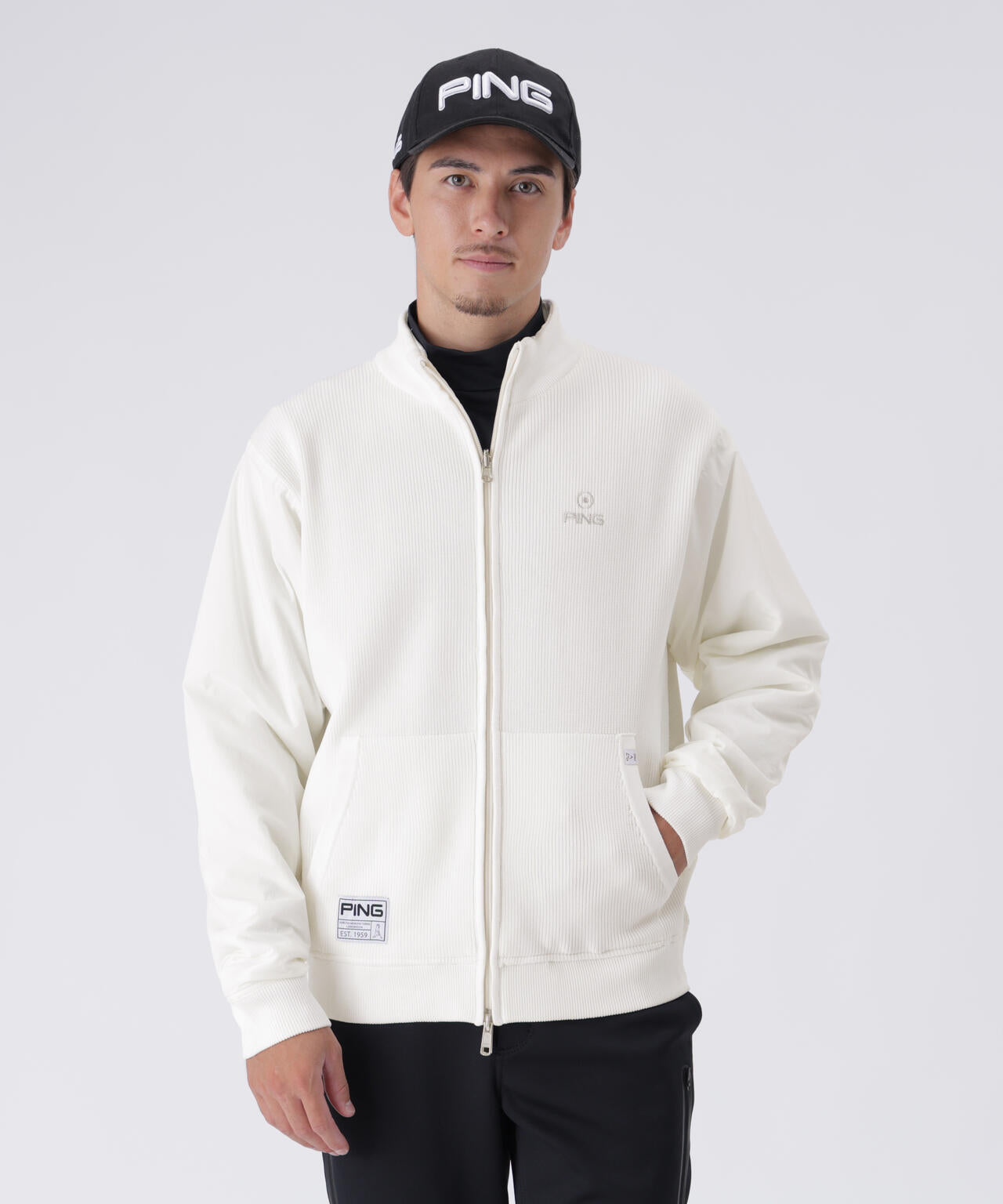 PING APPAREL】リバーシブルフルジップニットブルゾン ＜GOLD＞ (MENS