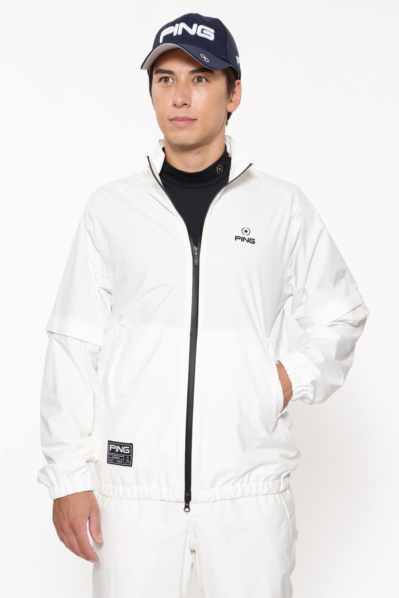 PING APPAREL】ダーミザクスレインウェアトップ&ボトムセット ＜GOLD