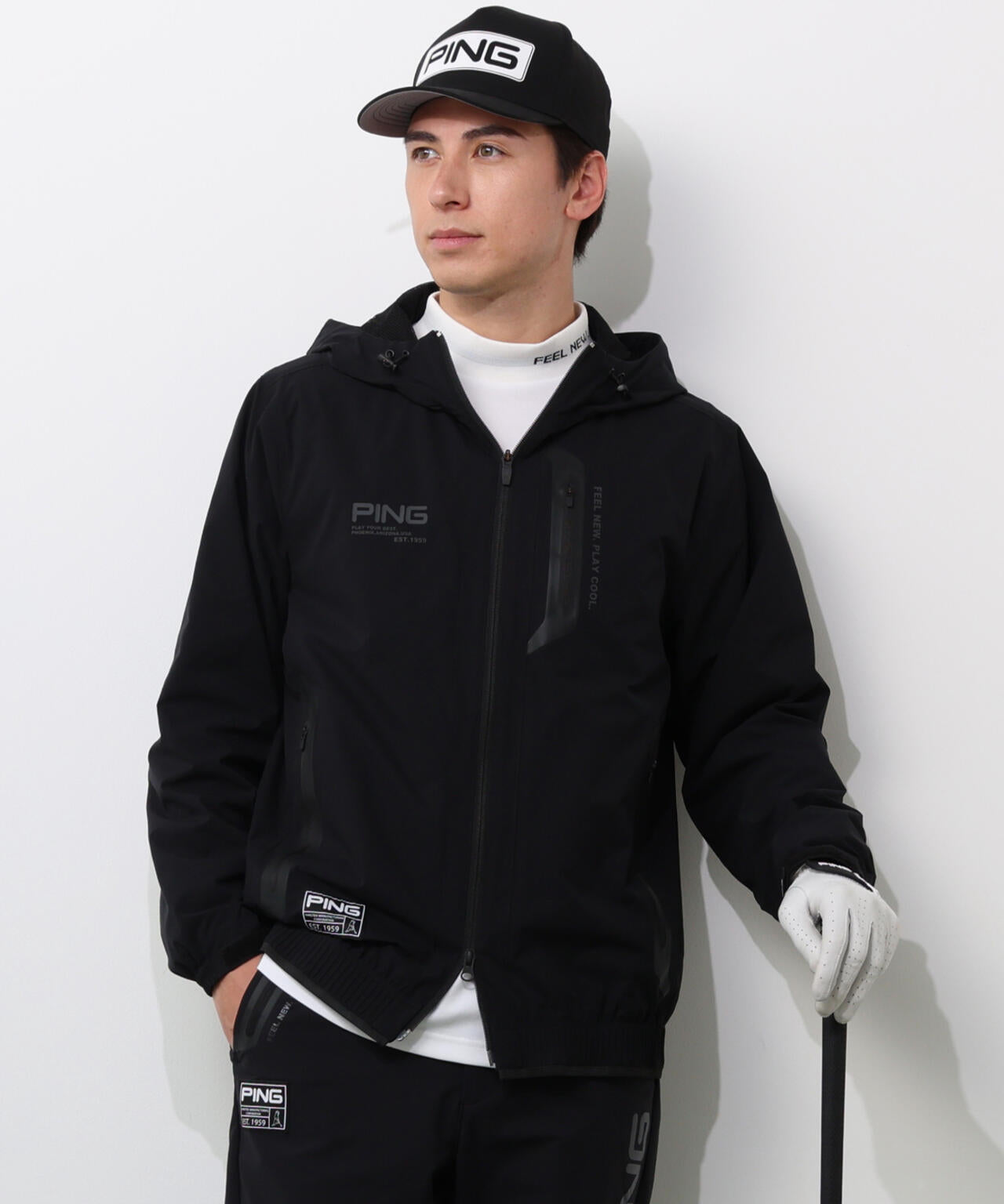 PING APPAREL】撥水フルジップフーディーブルゾン ＜GOLD＞ (MENS
