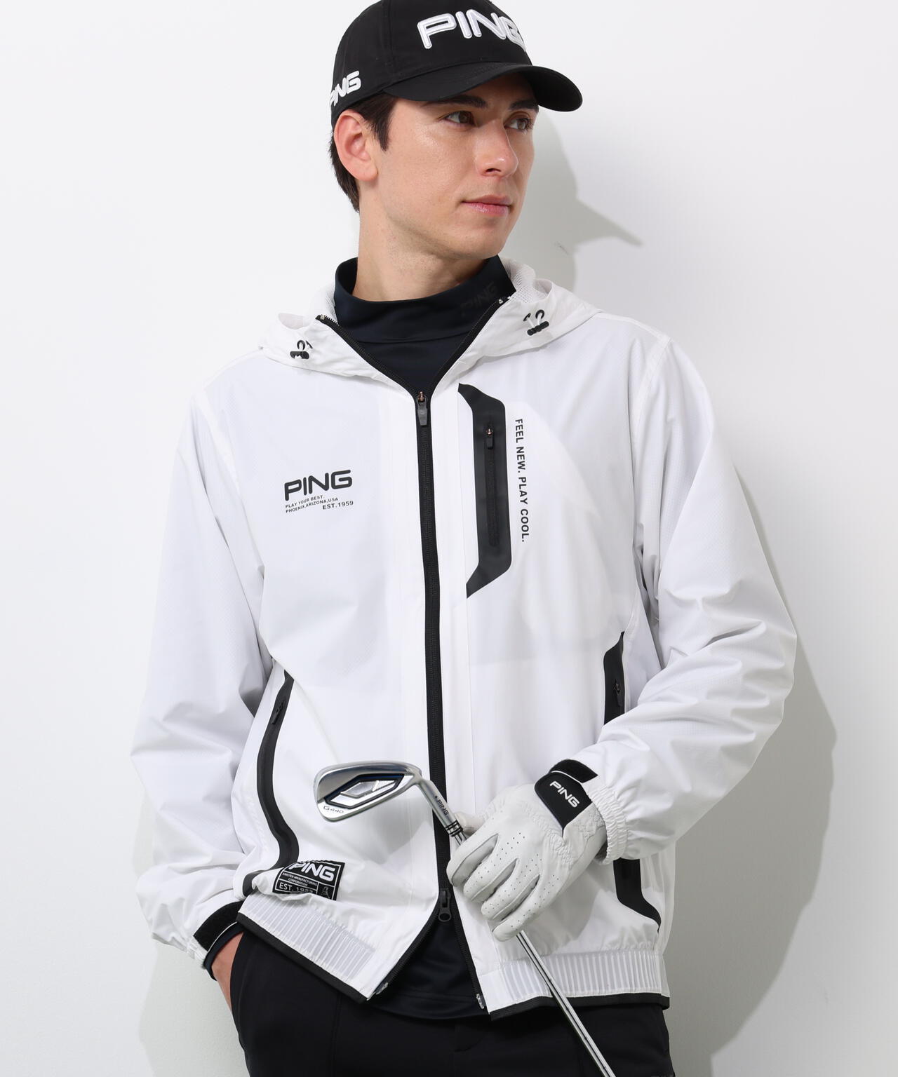 PING APPAREL】撥水フルジップフーディーブルゾン ＜GOLD＞ (MENS