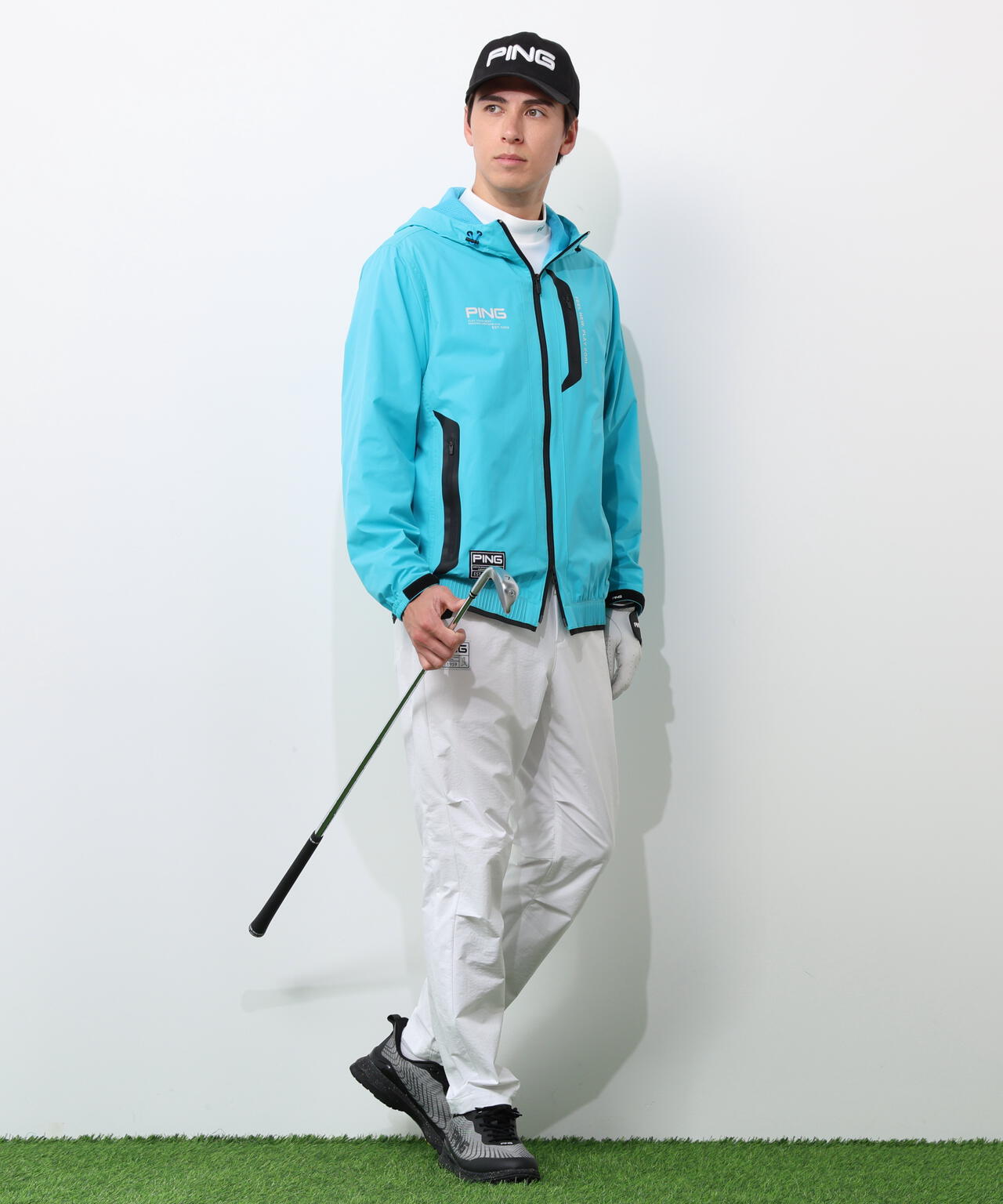 PING APPAREL】撥水フルジップフーディーブルゾン ＜GOLD＞ (MENS