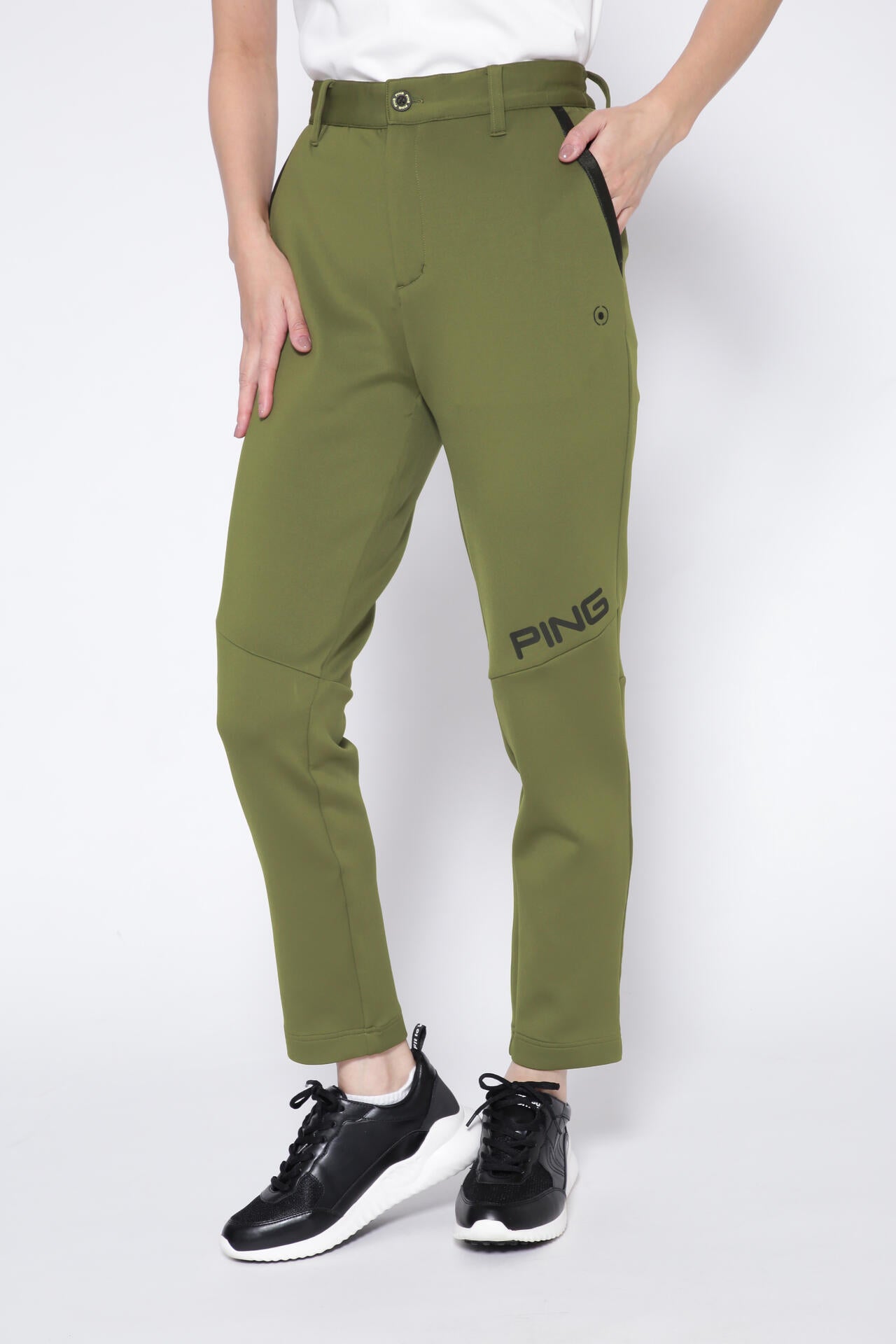 PING APPAREL】リサイクルポリエステルテーパードパンツ ＜GOLD