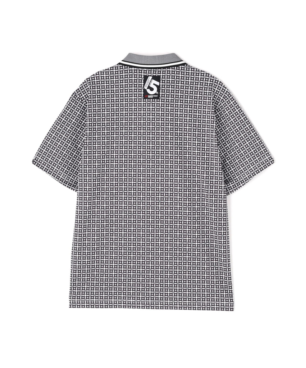 SPX150d天竺×カノコボーダー半袖ポロシャツ ＜千鳥プリント＞ | MASTER