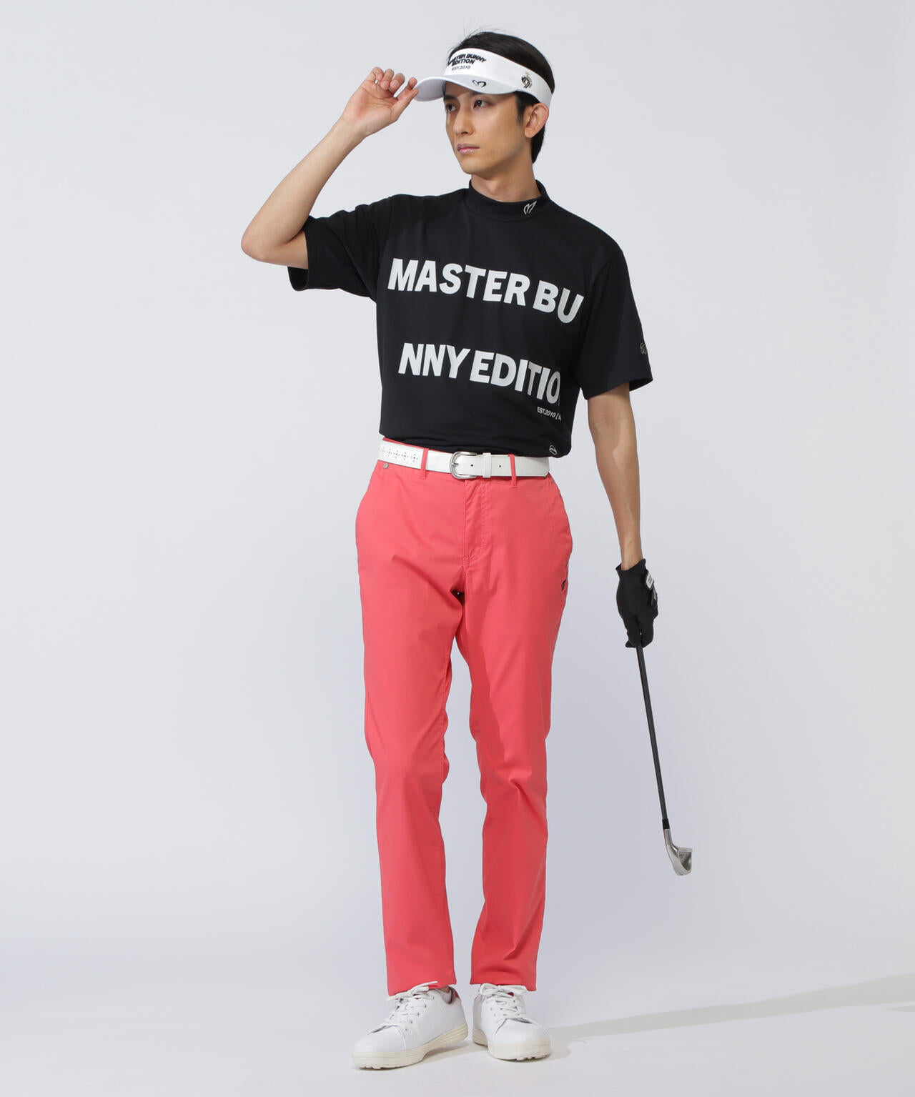 MASTER BUNNY 赤色 ストレートパンツ ポケット付き MASTER BUNNY 赤色