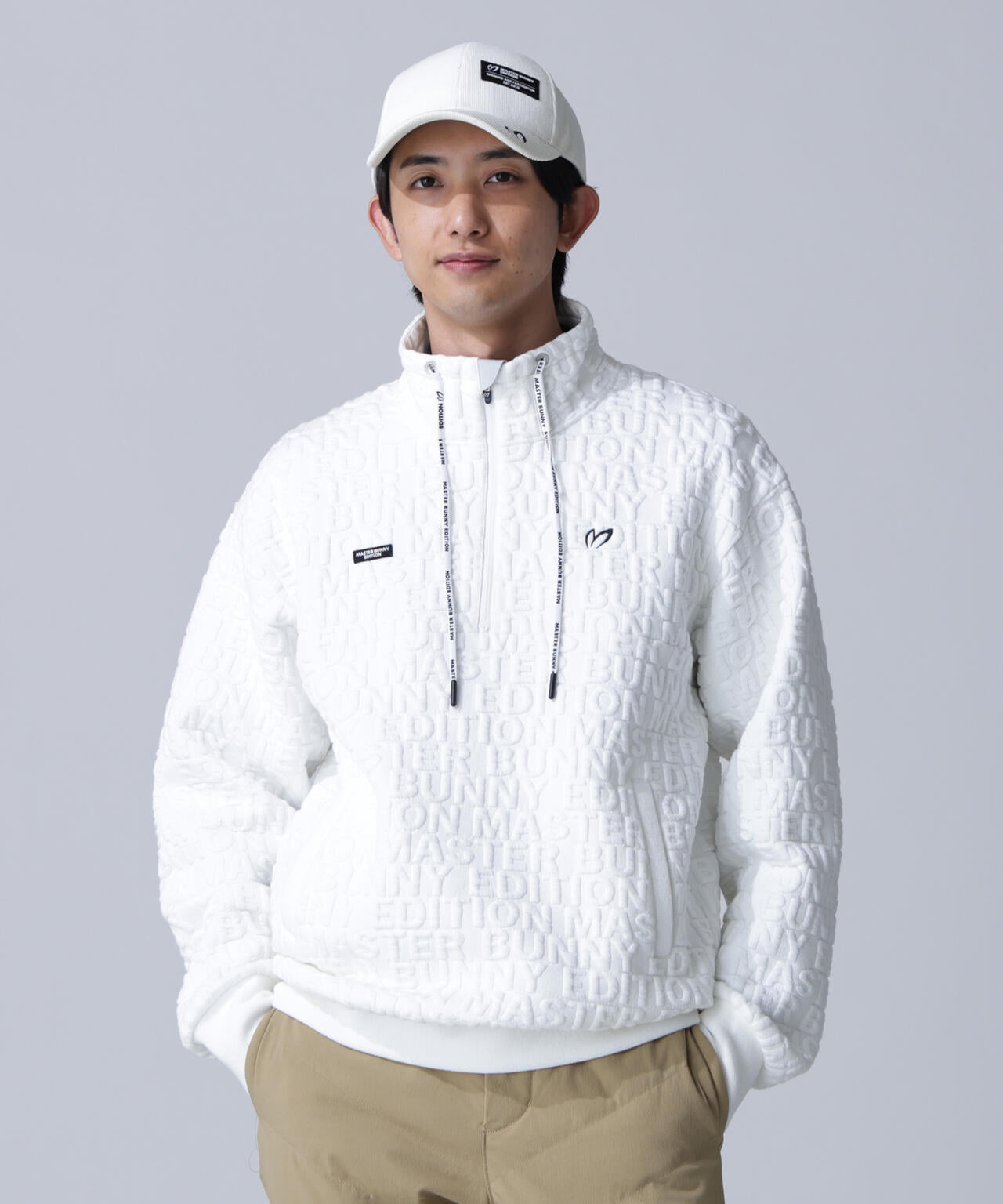 ロゴキルトジャガードハーフジップアップ | MASTER BUNNY EDITION