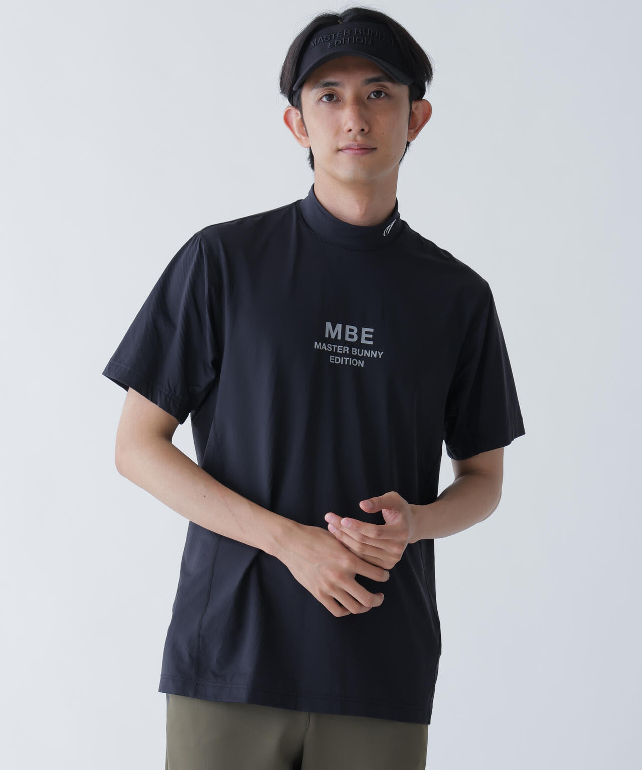 クロスミントサークルジャガード半袖ハイネックカットソー | MASTER