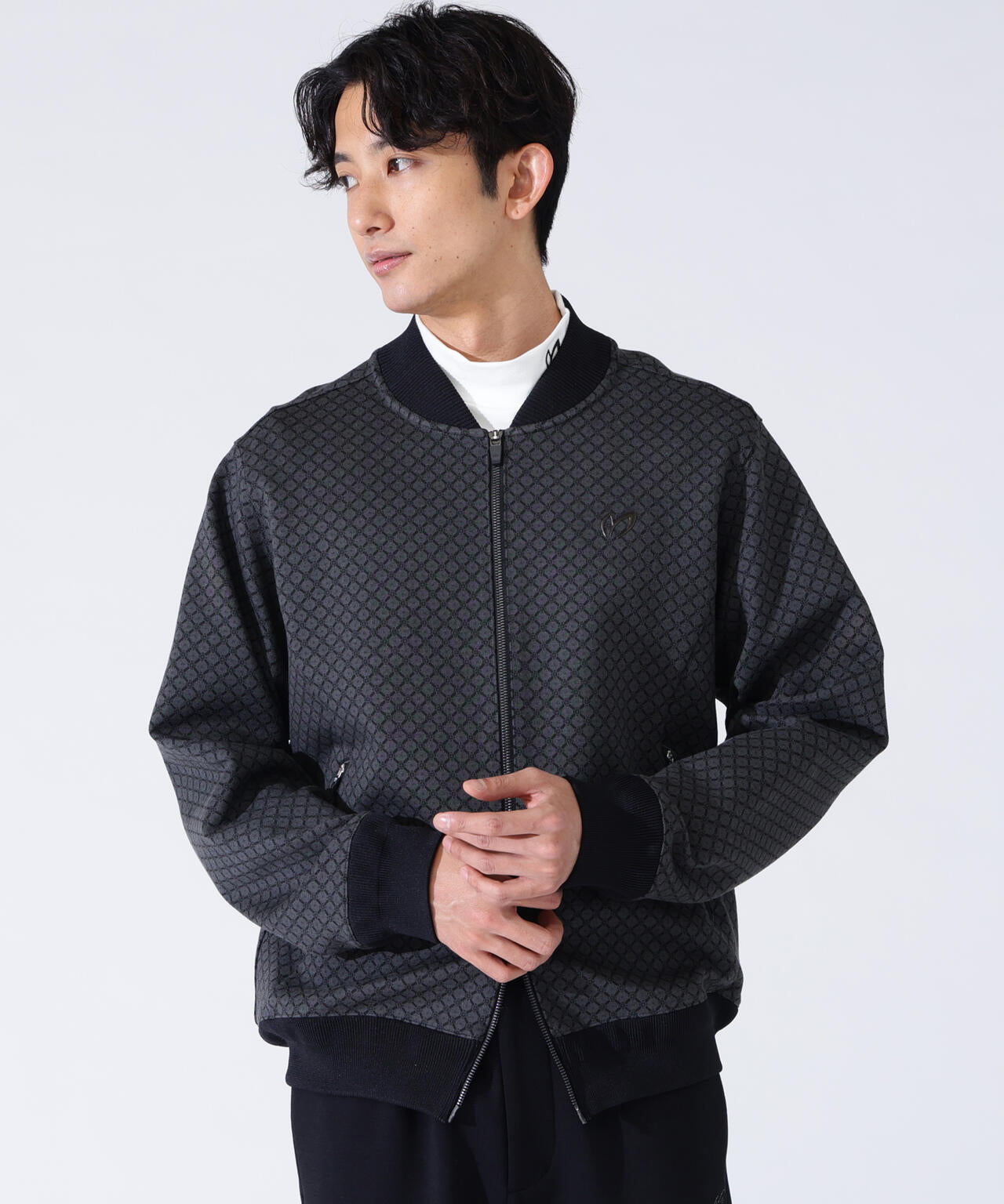 小紋ジャガードジップアップカットブルゾン | MASTER BUNNY EDITION