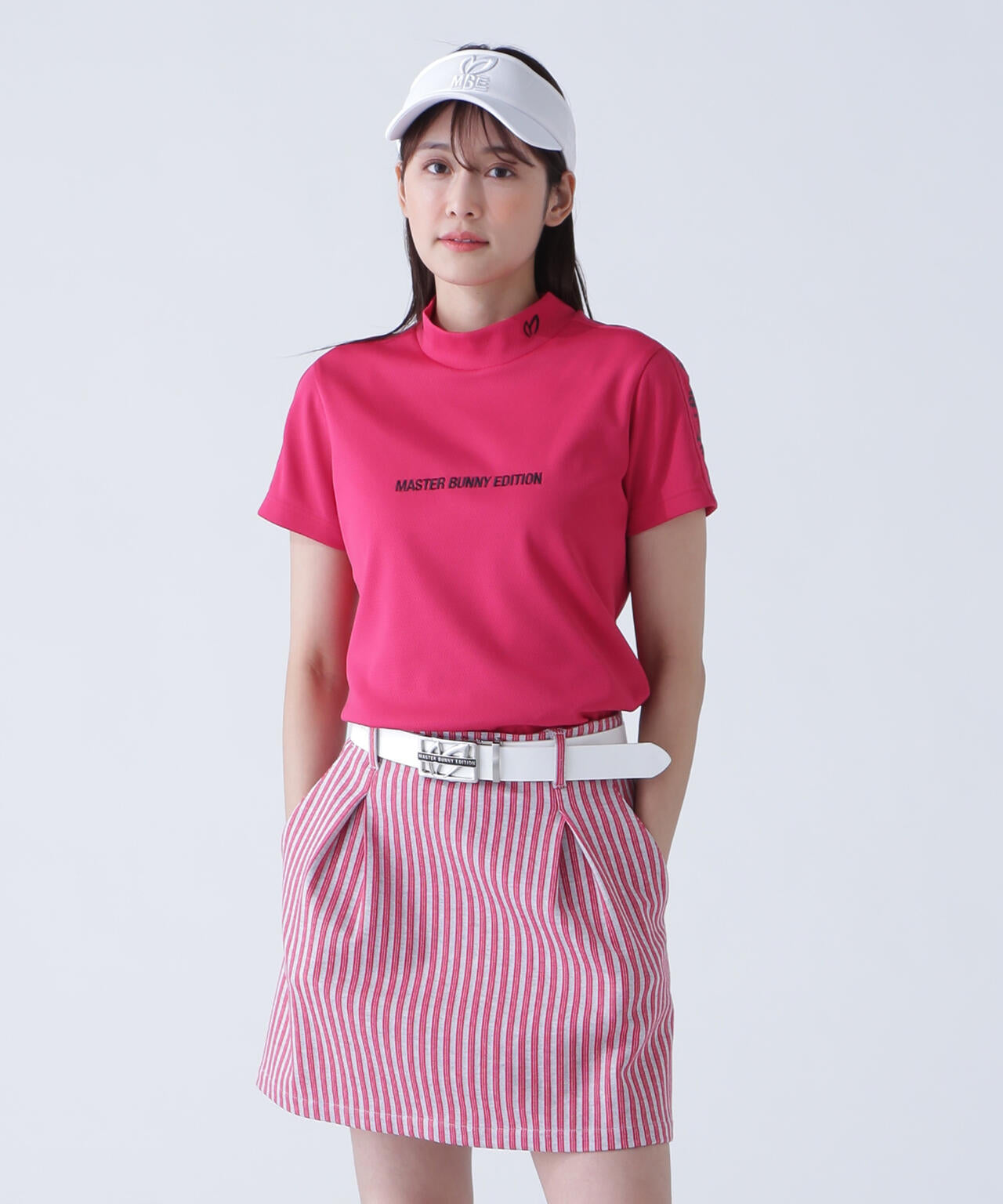 裏ワッフルジャージ半袖モックネックカットソー | MASTER BUNNY