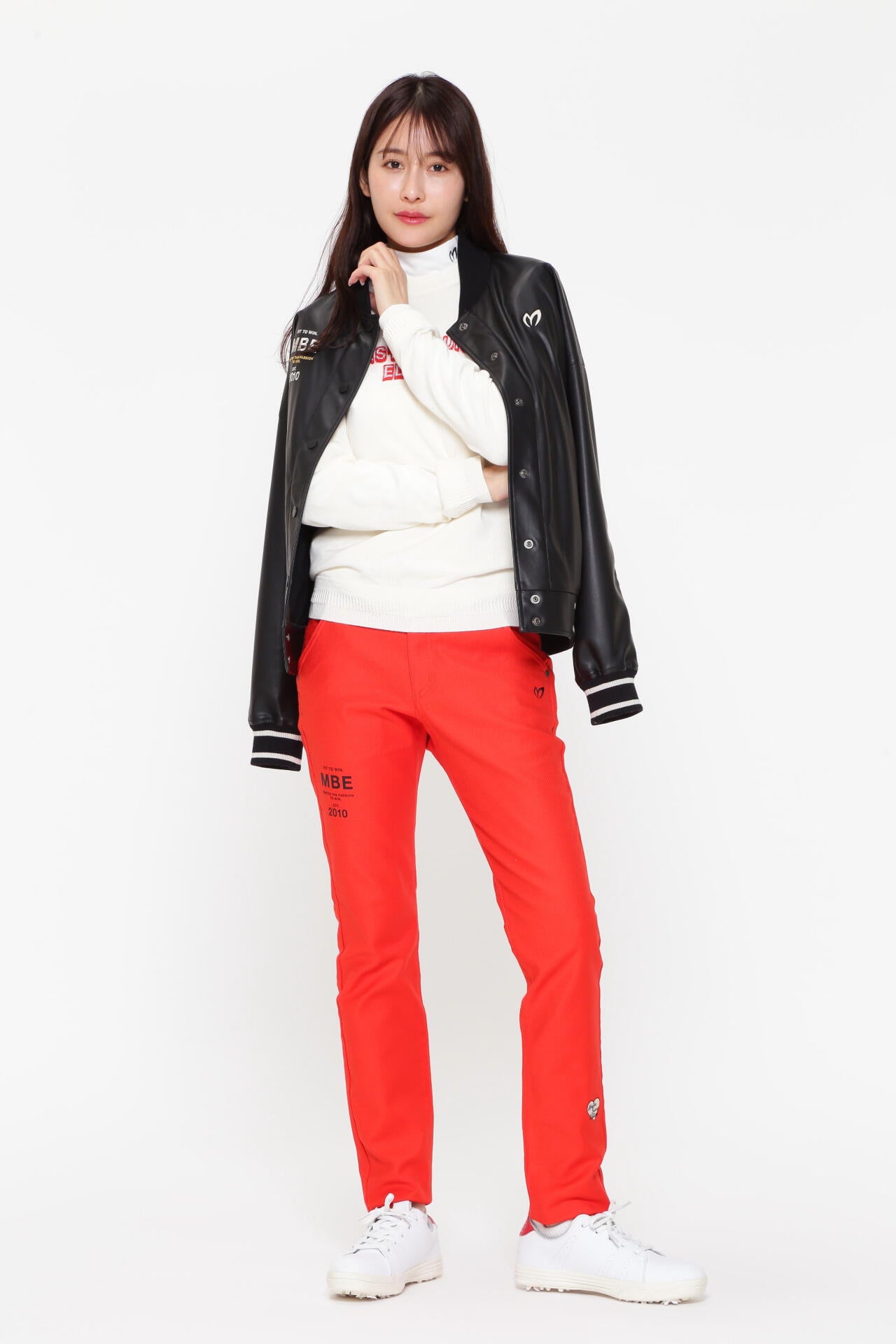 MASTER BUNNY 赤色 ストレートパンツ ポケット付き MASTER BUNNY 赤色