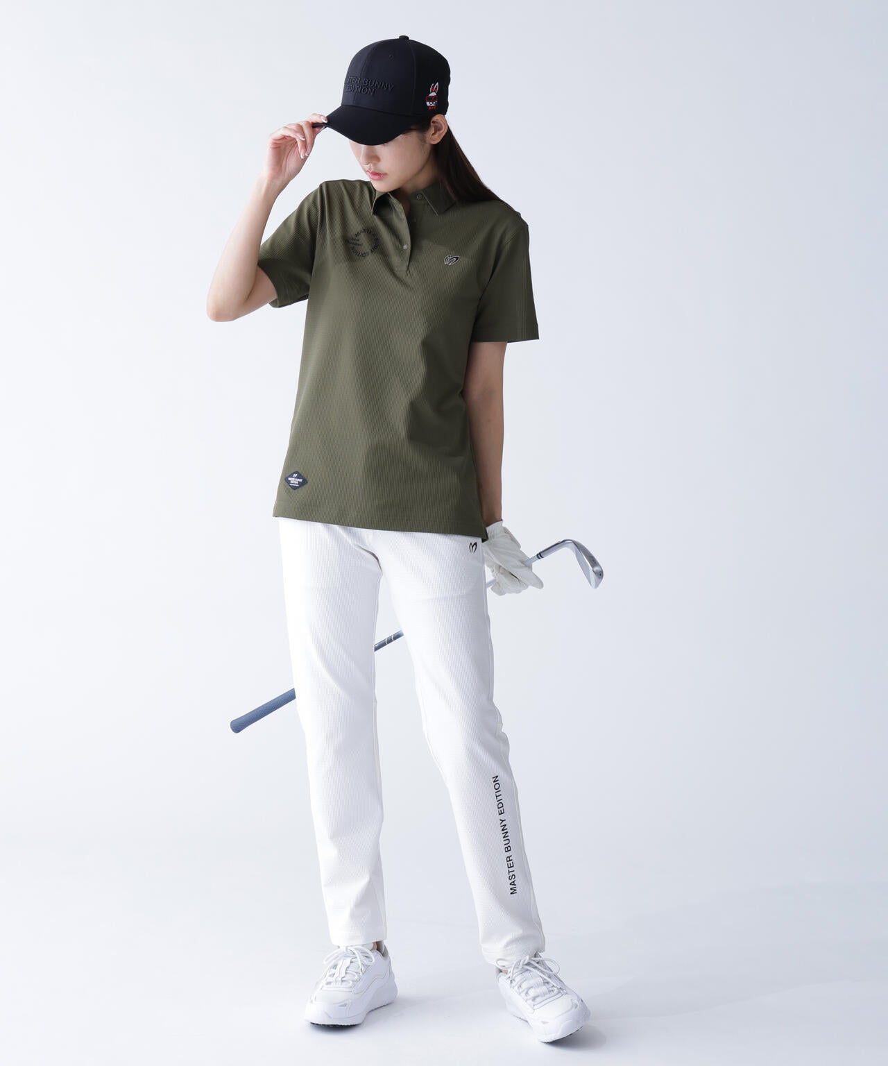 ストライプサッカー4WAYストレッチ半袖ポロシャツ | MASTER BUNNY