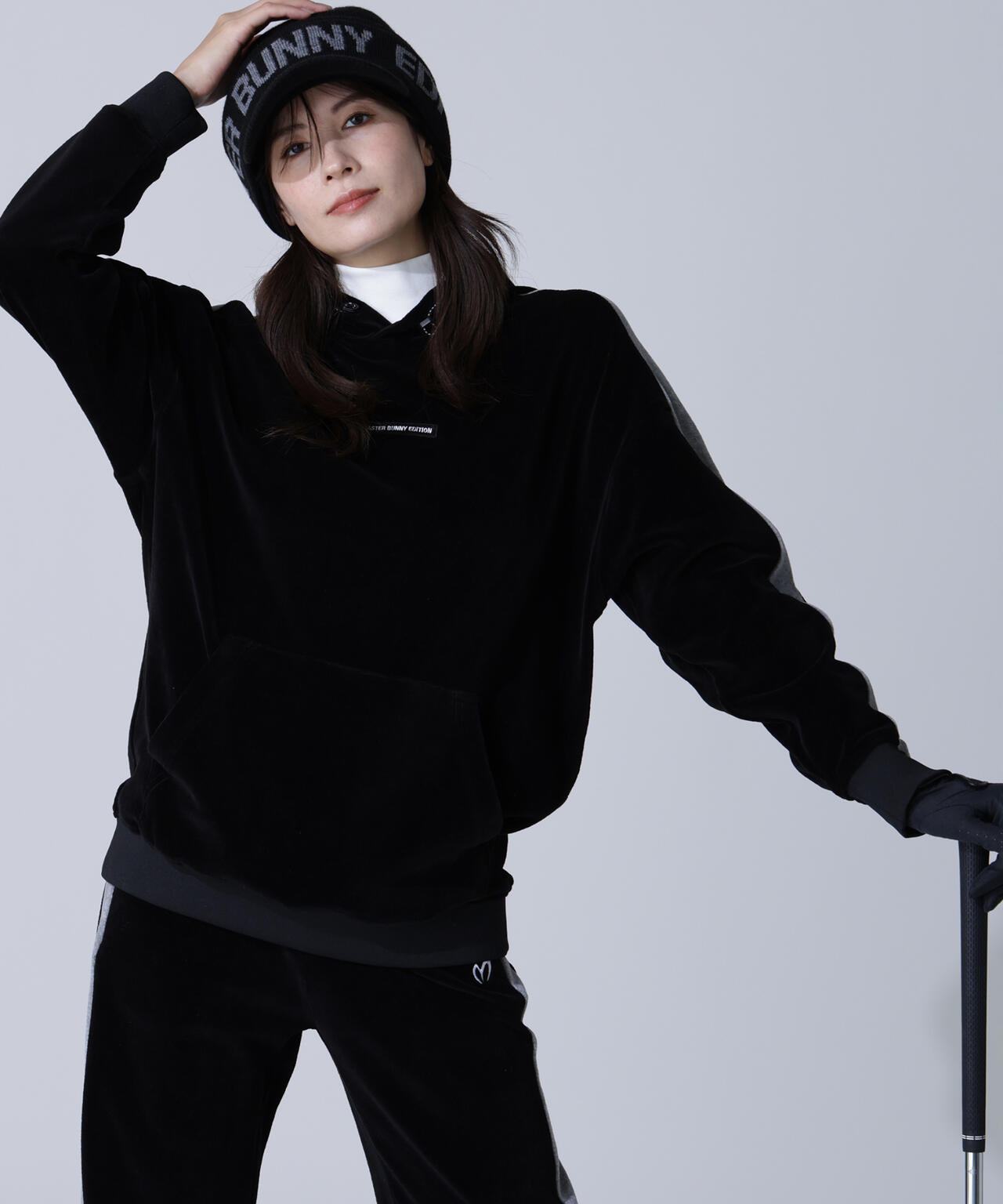 岩井ツインズコラボカラーあり】ベロアフーディプルオーバー | MASTER