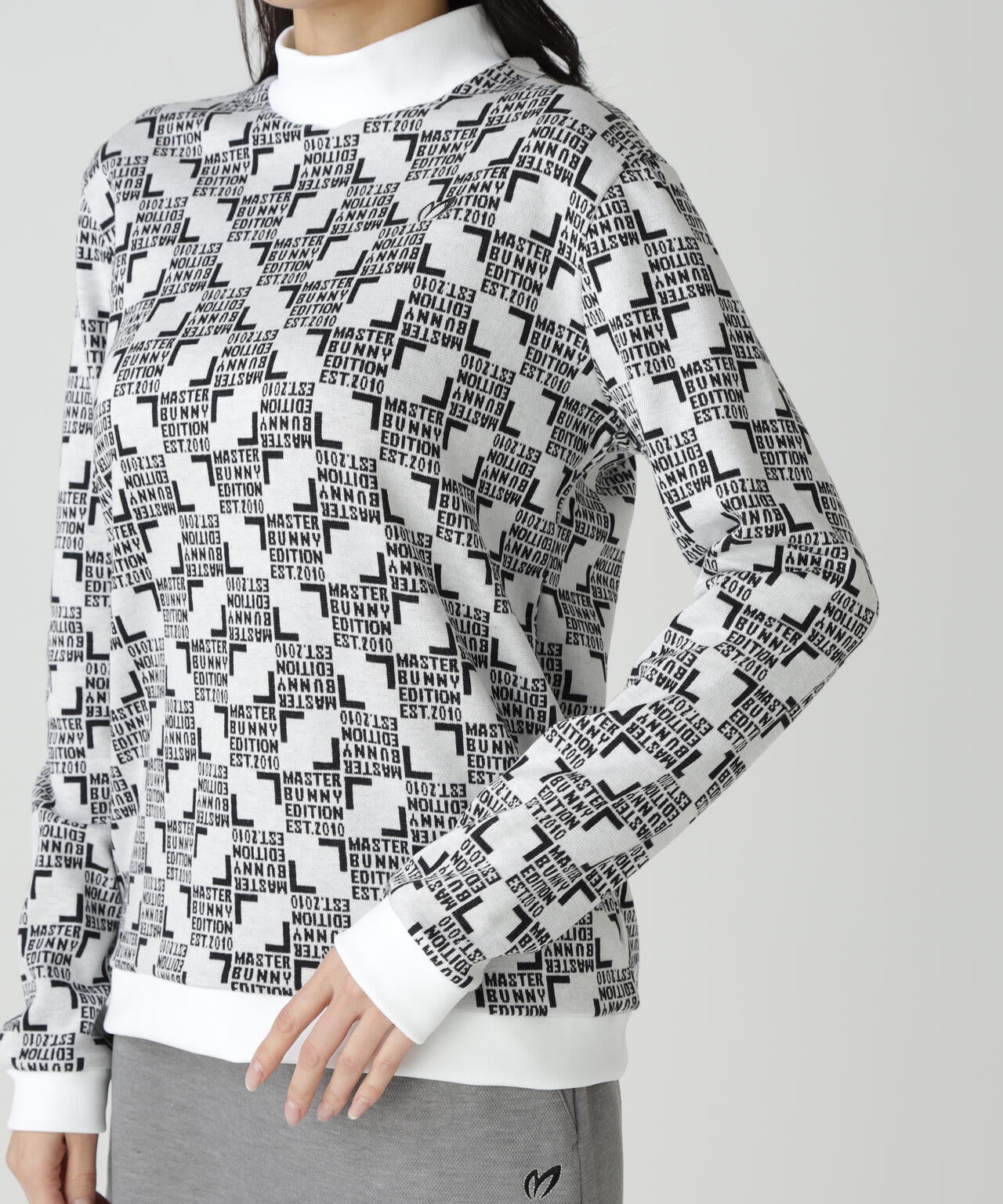 チェッカージャガード裏起毛長袖モックネックカットソー | MASTER