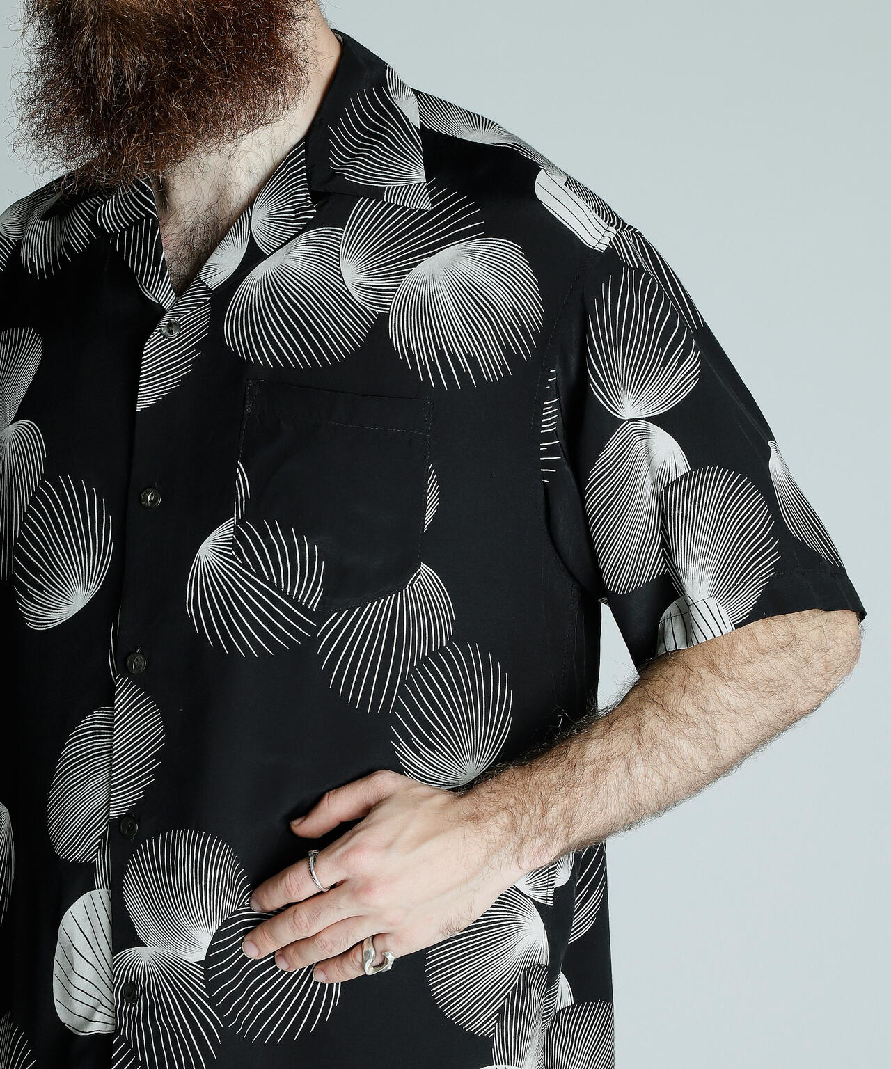 PJ/×パイナップルジュース/RAYON SHIRT SHELL/レーヨンシャツ シェル