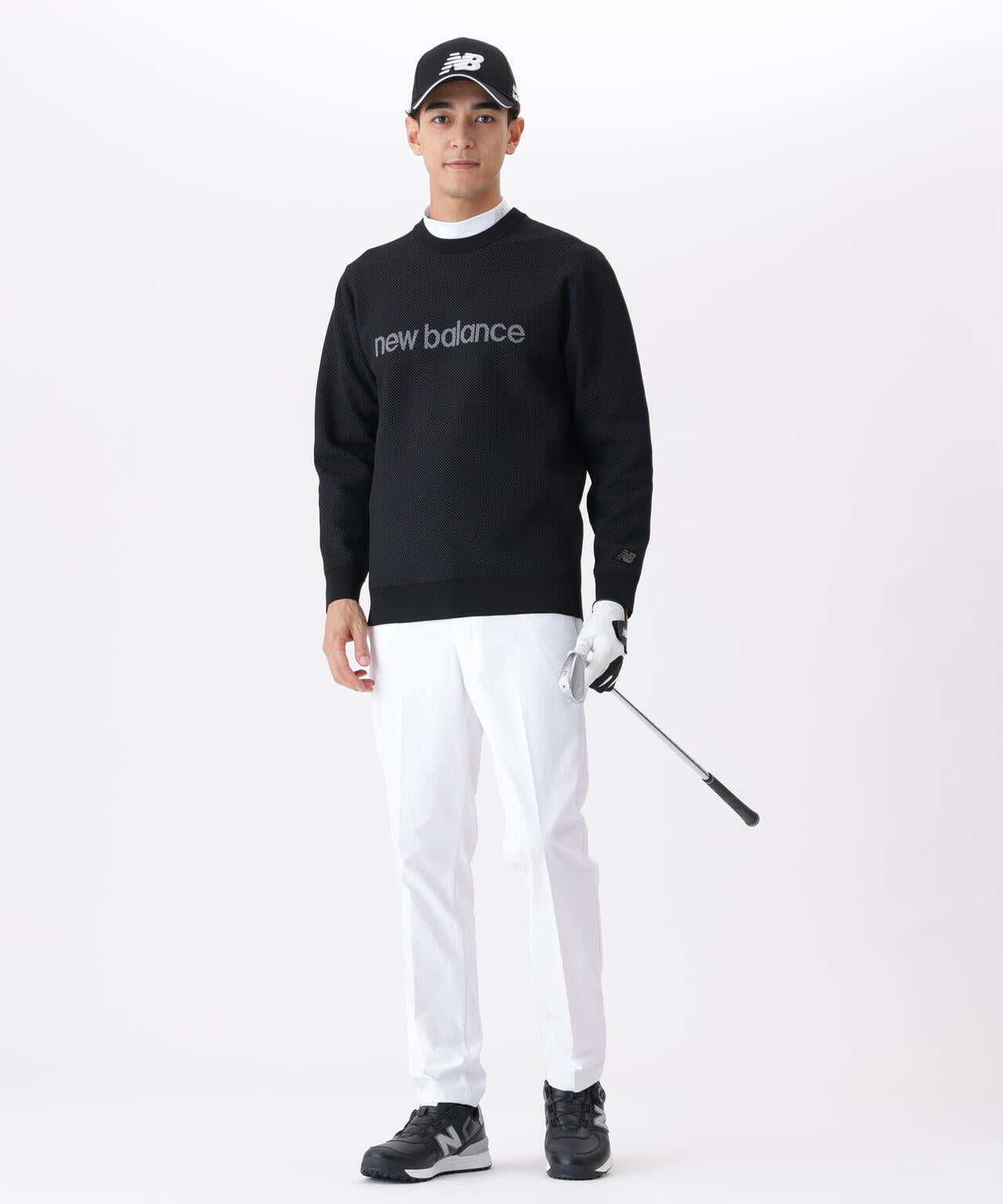 メッシュ クルーネック ニット プルオーバー (MENS) | new balance