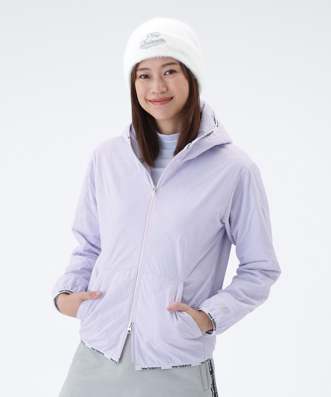 防風 撥水 保温 ロゴダイヤチェックキルト フルジップ フーディー