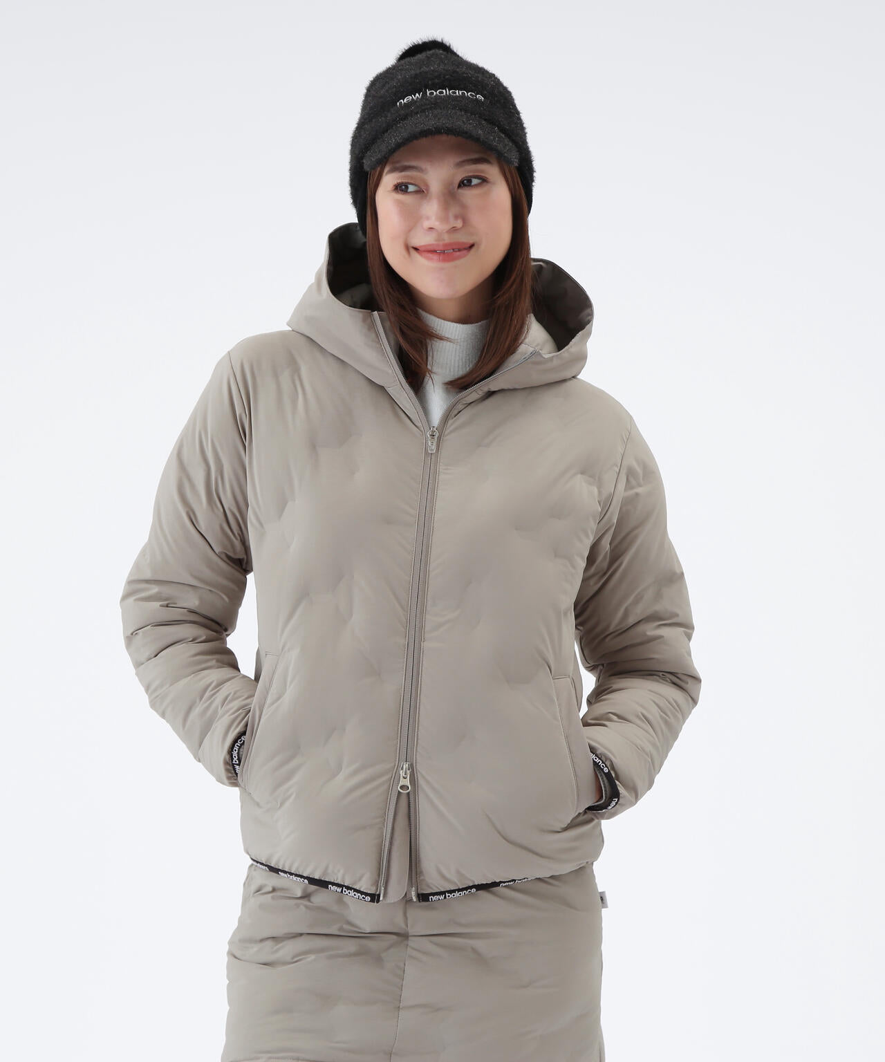 Malbon ゴルフ レディース ダウン ニット ジップアップ 冬モデル