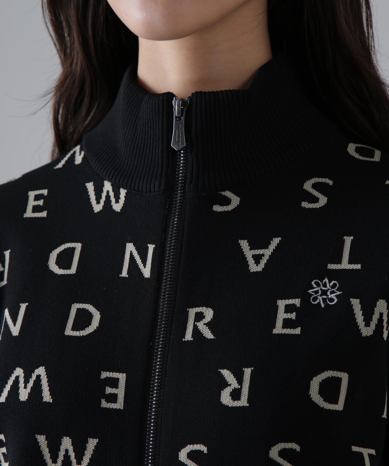 14Gロゴジャガードフルジップニット (WOMENS) | St ANDREWS（セント