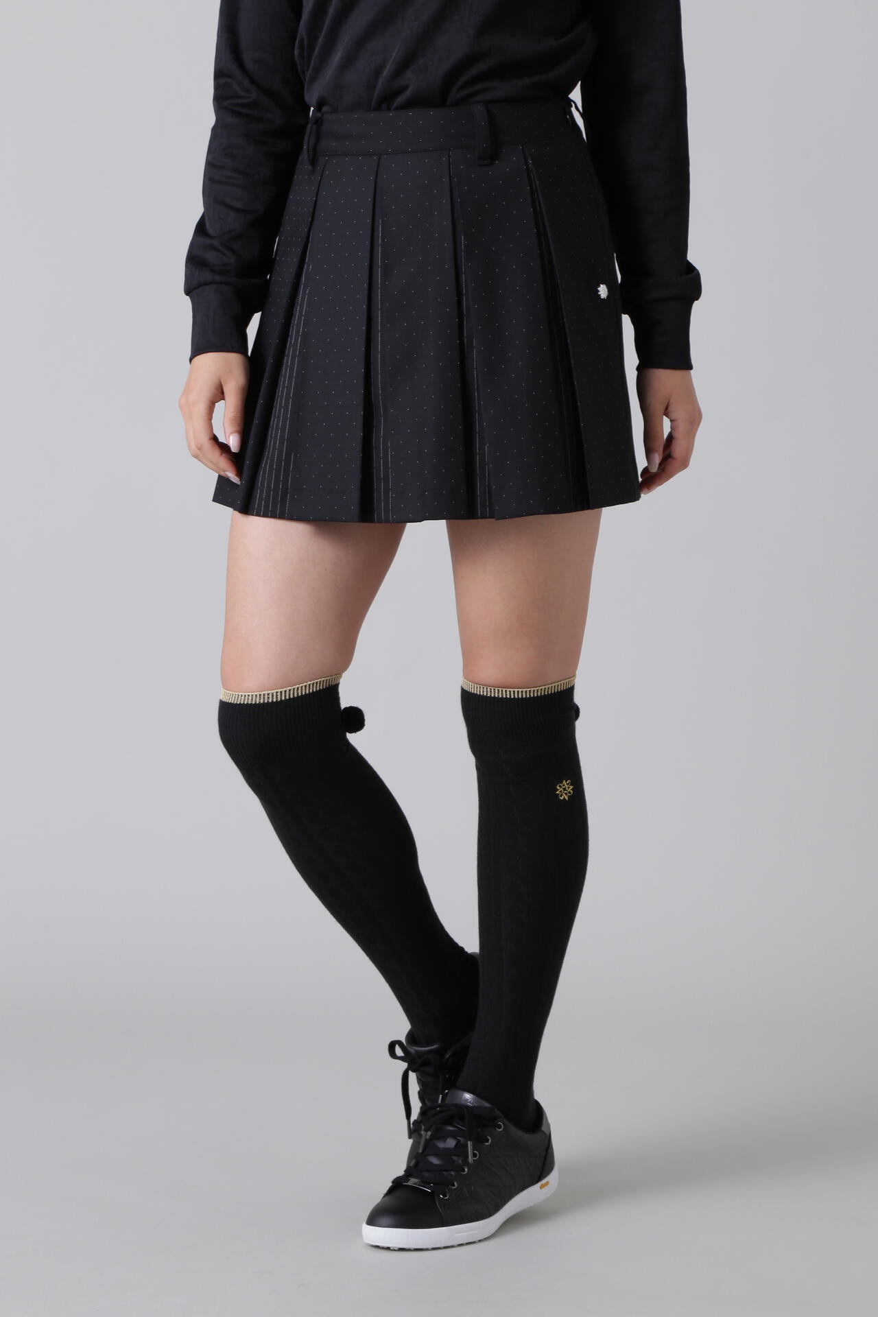 再再再値下新品 セントアンドリュース 中綿スカートМ 黒ブラック定価